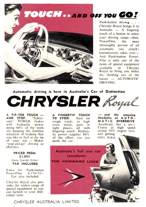 1957 Australian Automotive Advertising